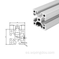 4040 Aluminio industrial Estándar europeo 5 agujeros redondos